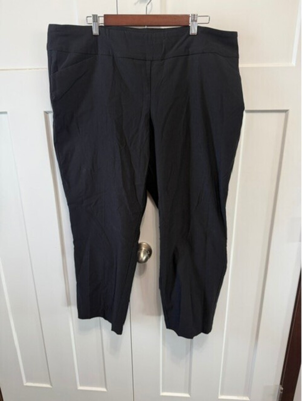 NWT Tribal Fia straight leg pull on trouser pant in black size 20W